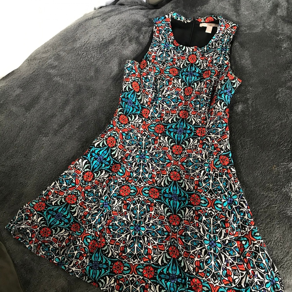 Fit and Flare patterned Small Dress
